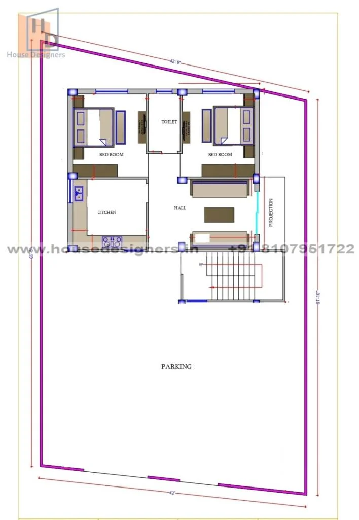 42×66 Ft Floor Plan