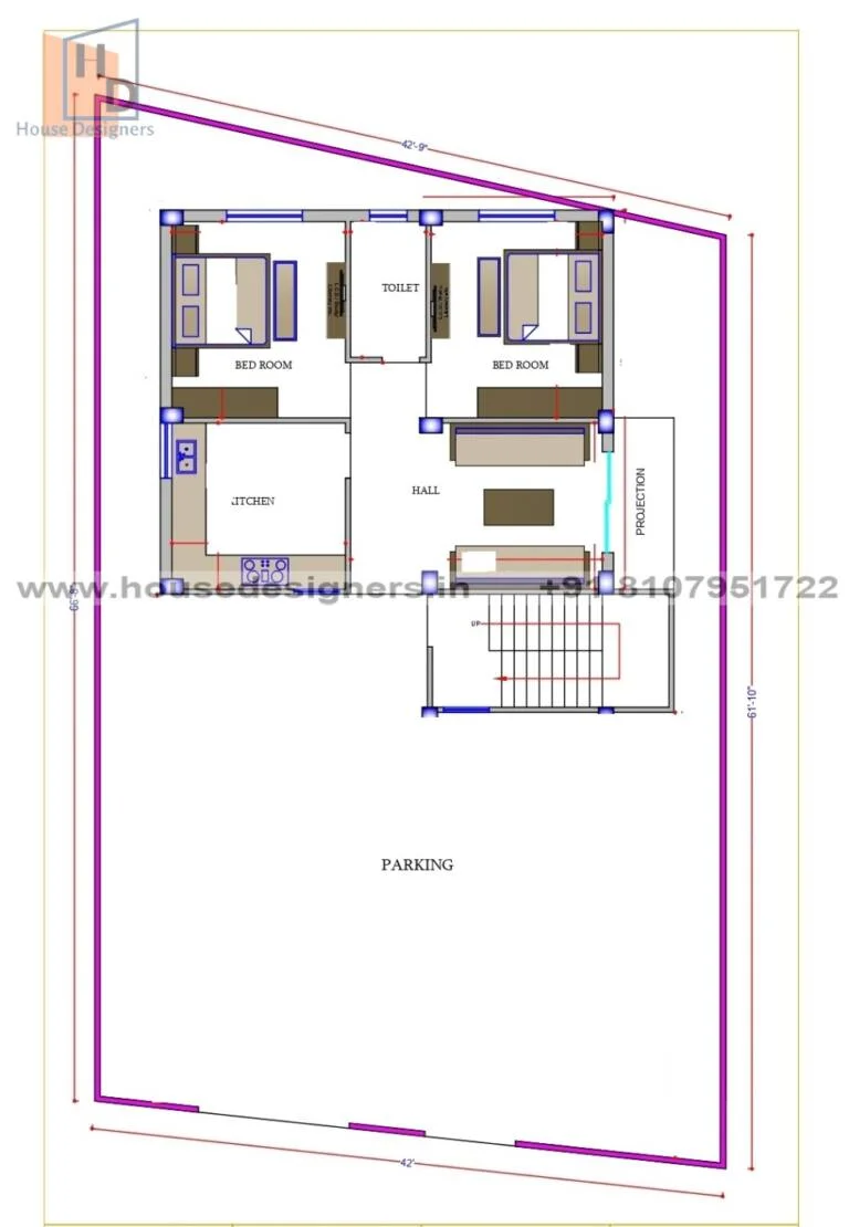 42×66 Ft Floor Plan