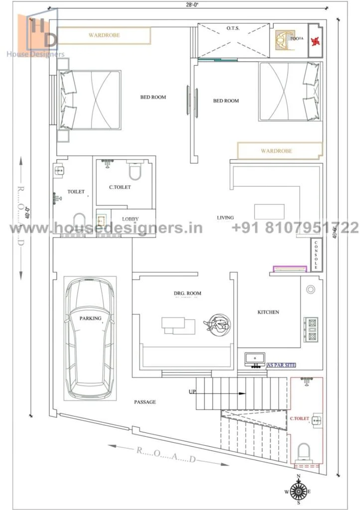 48×46 Ft House Plan
