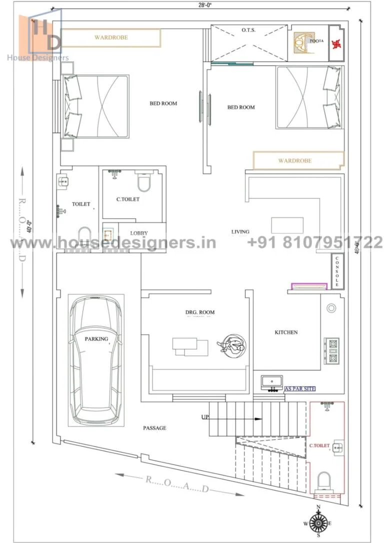 48×46 Ft House Plan