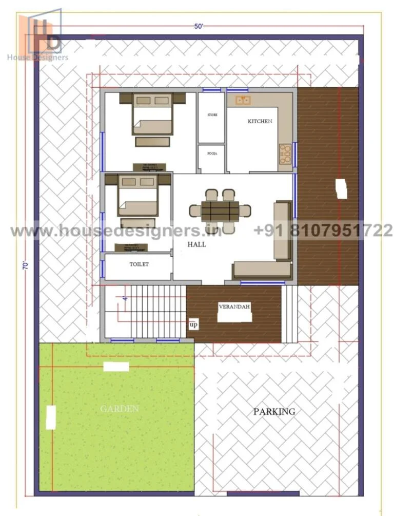 50×70 Ft House Plan