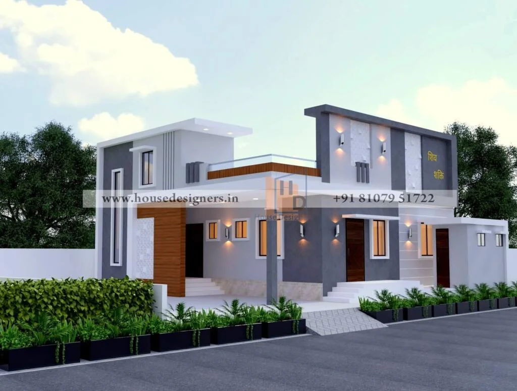Exterior Single Floor Design House
