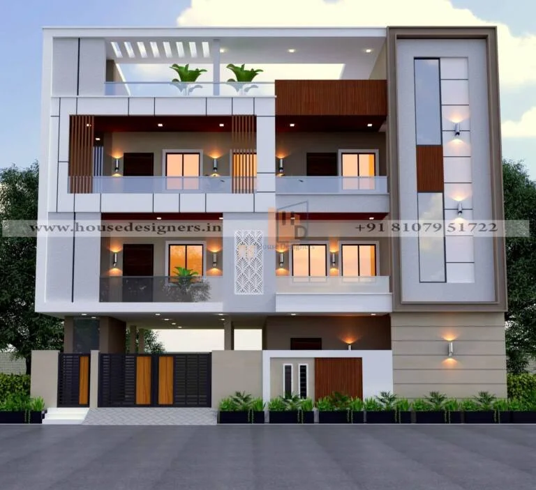 Exterior Three Floor Design Ideas