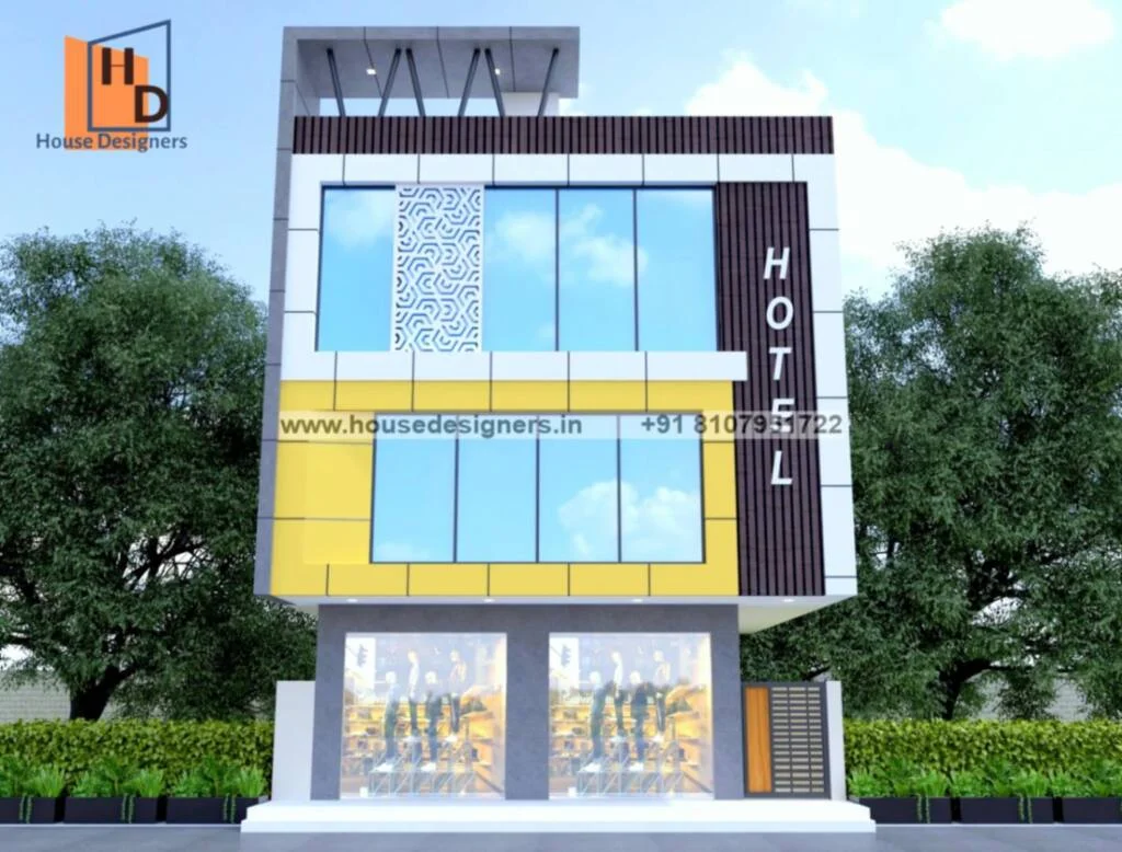 Triple Floor Commerical Elevation Design