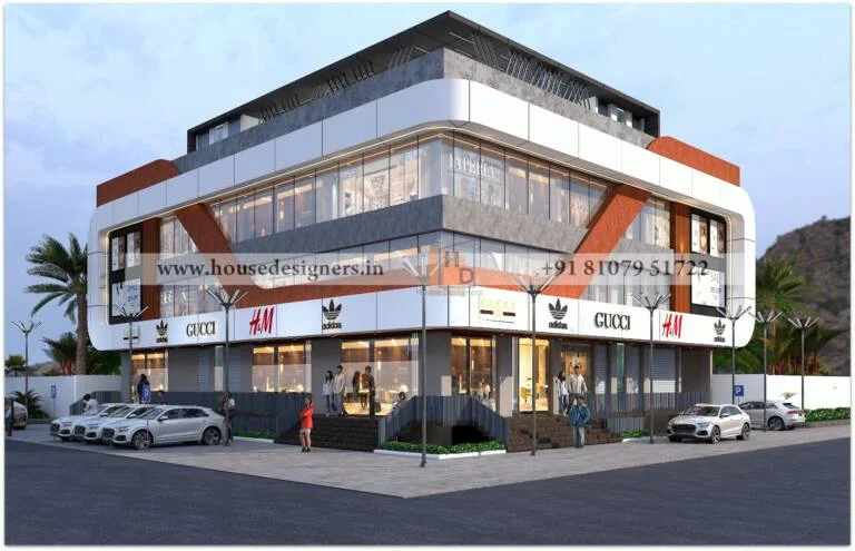 Commercial Complex Unqiue Front Design