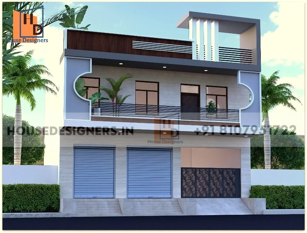 Double Floor Normal House Front Elevation Designs (1)