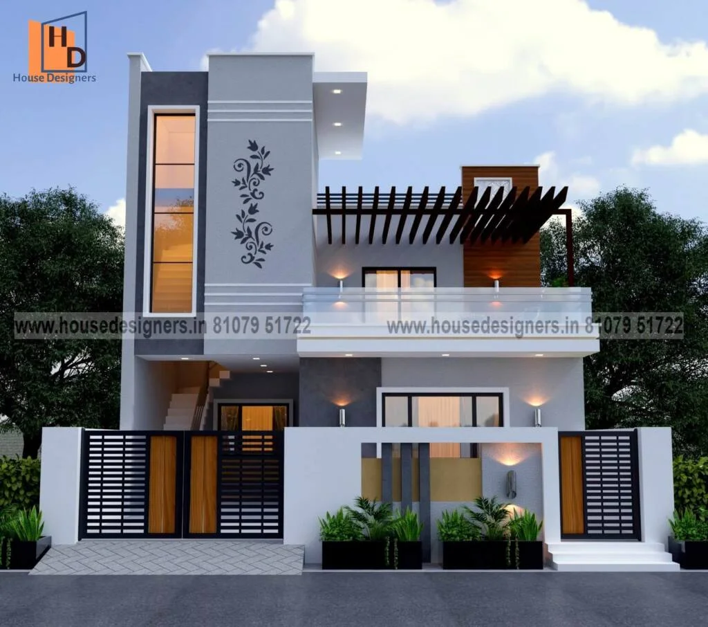 Double Floor Outdoor House Design