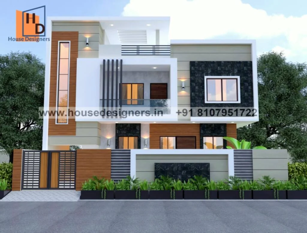 Double Story 3d Elevation Design