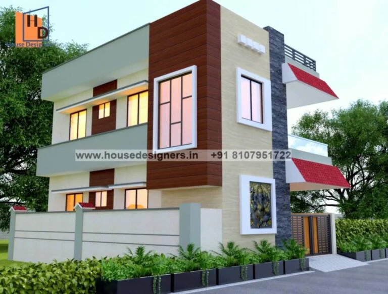 Double Story Elevation Colour Design