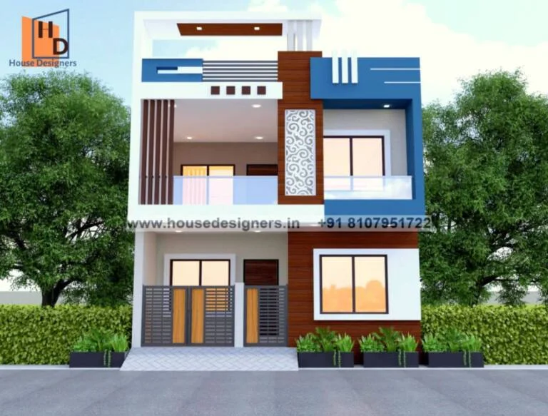 Duplex House Front Elevation Design