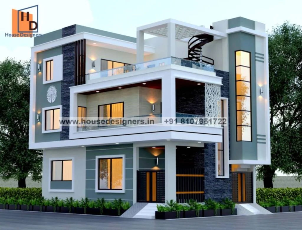 Elevation Designs For 2 Floors Building In Indian