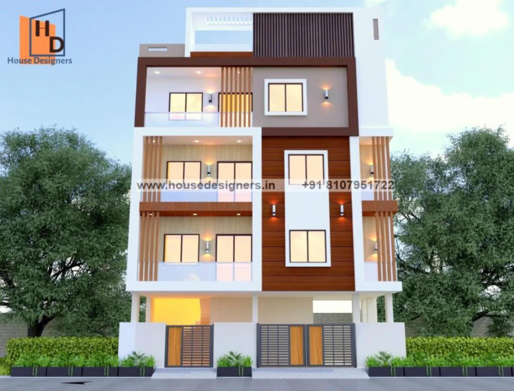 Elevation Designs For 4 Floors Building