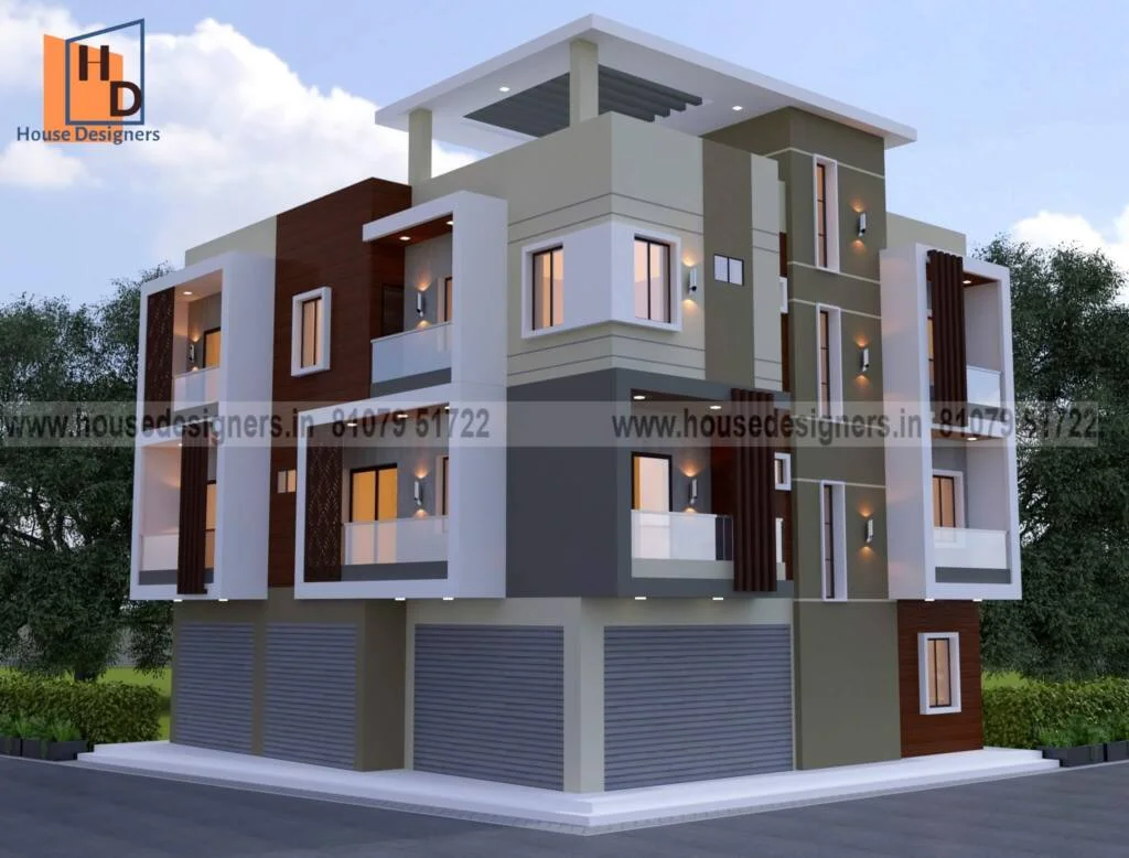Elevation For Three Floor