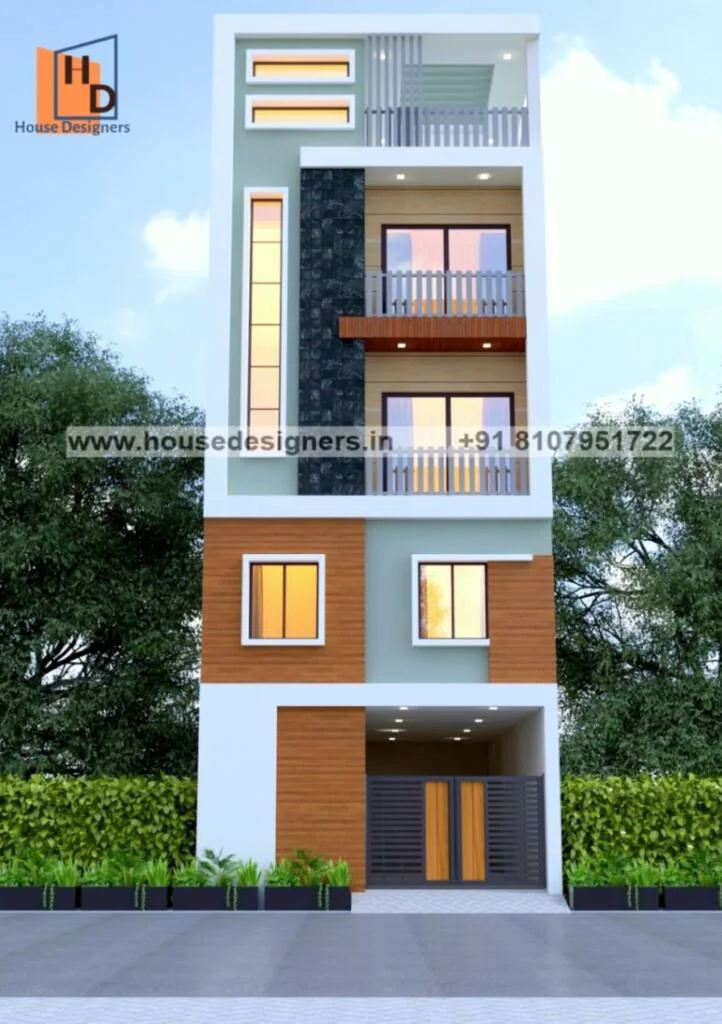 Four Floor Front Elevation Design