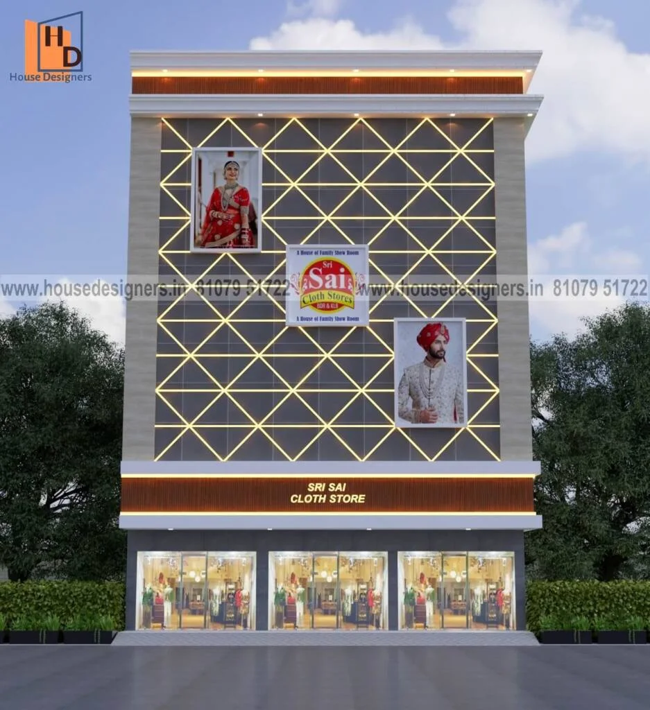 Front Elevation Design For Showroom