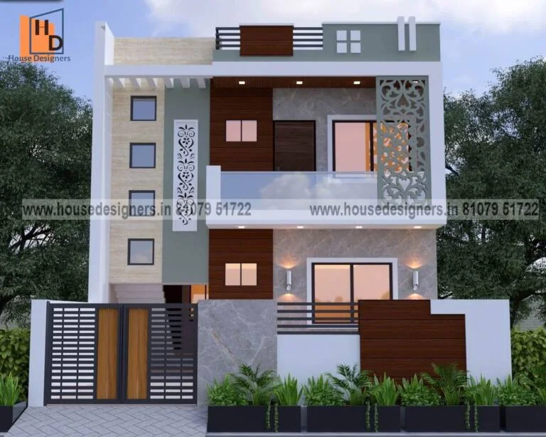 Ghar Ka Front Design Double Story