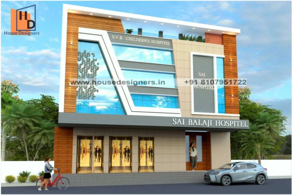 Hospital Modern Elevation Acp Design