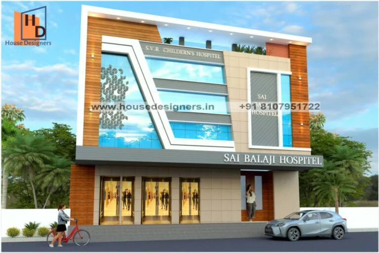 Hospital Modern Elevation Acp Design