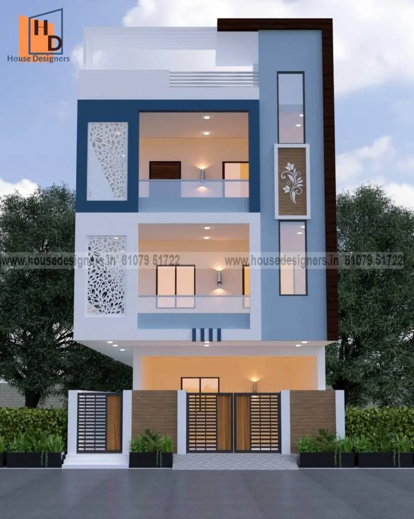 House Colour Design Three Story
