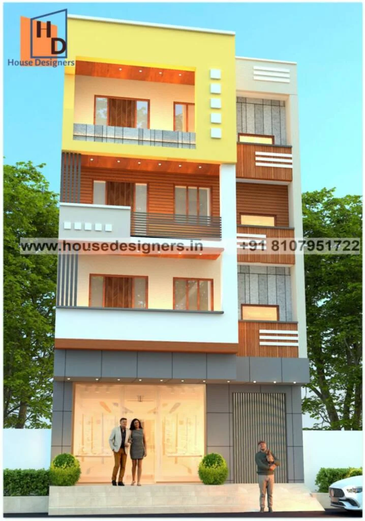 House Front Elevation Designs For 4 Floor