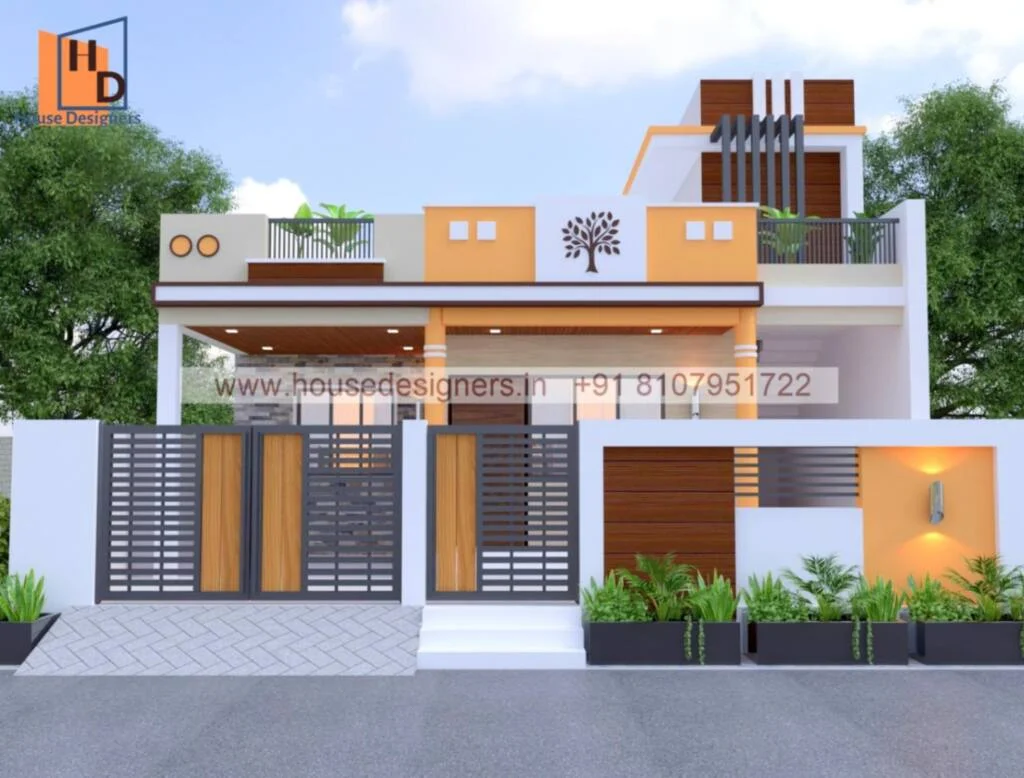 Single Floor Home Front Design