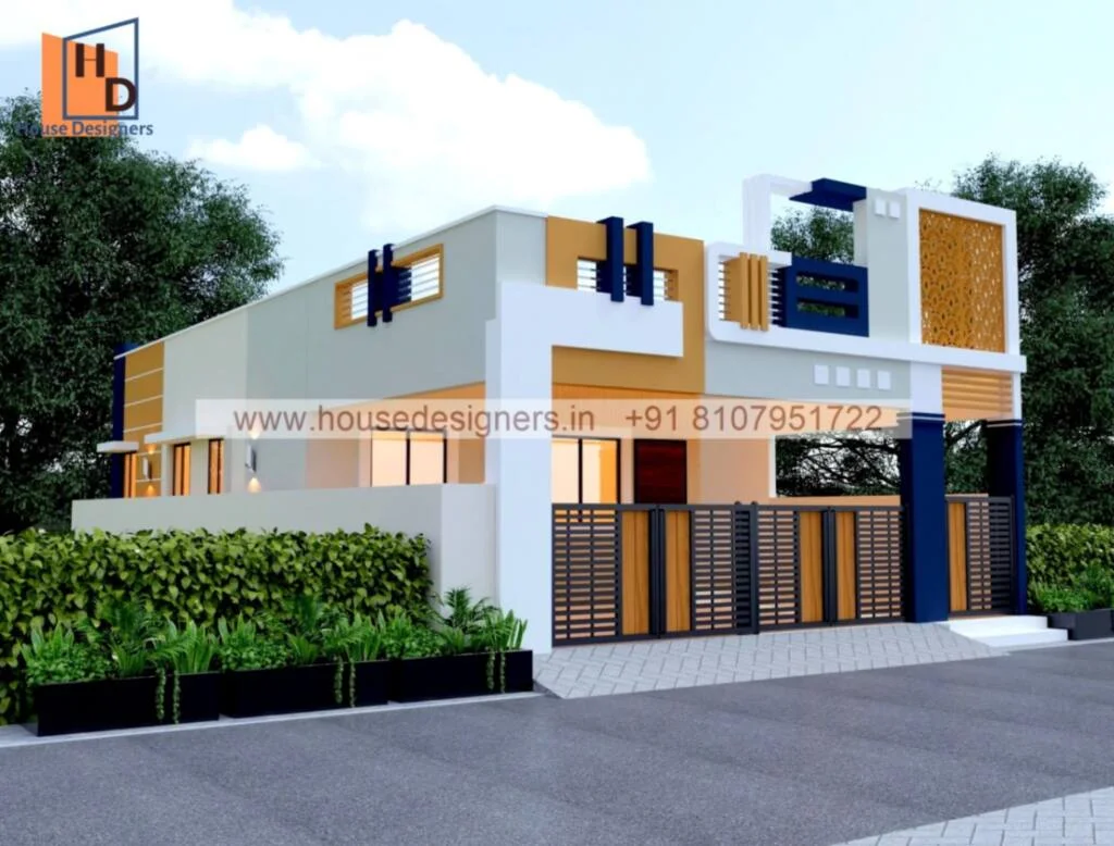 Single Floor House Elevation Design