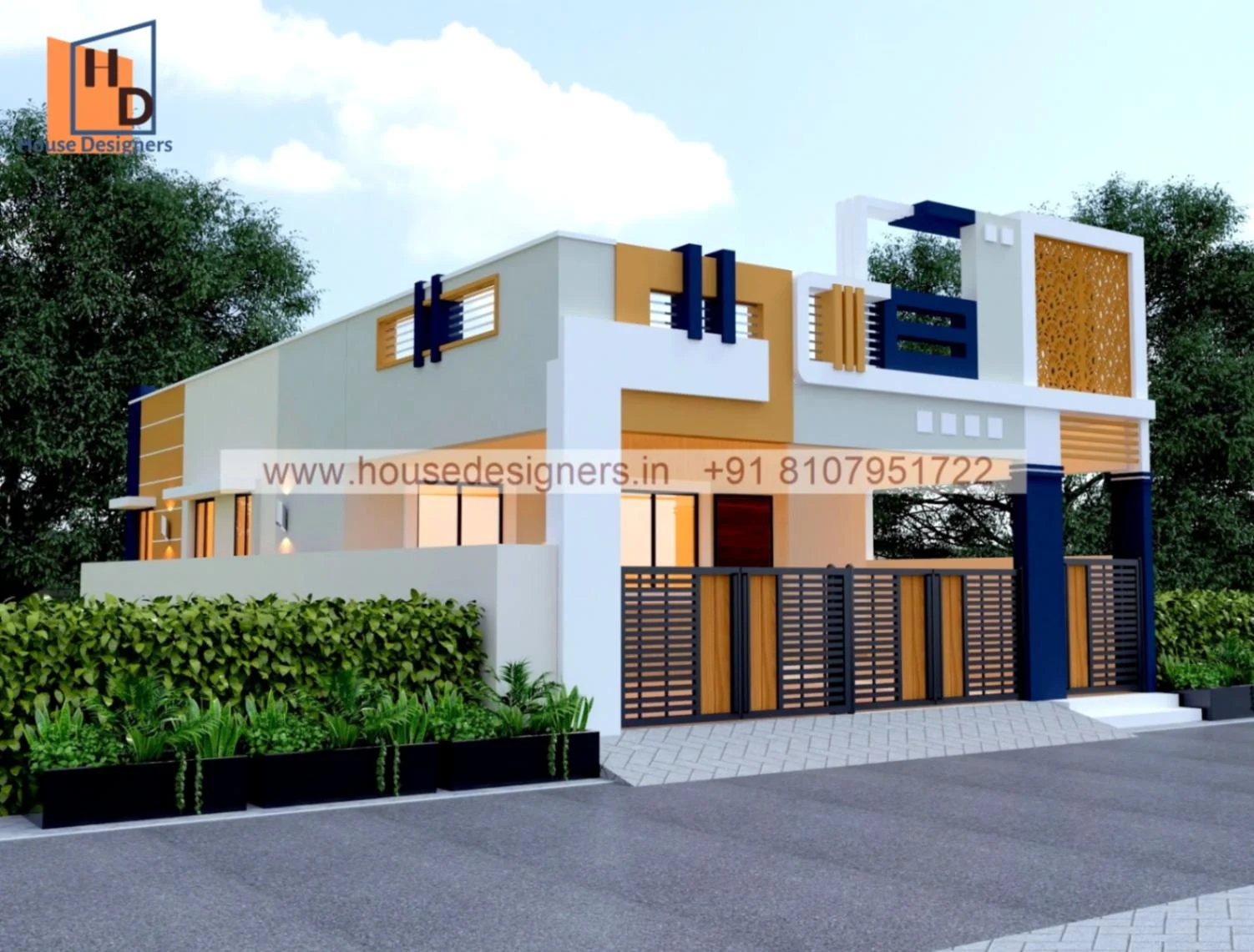Single Floor House Elevation Design