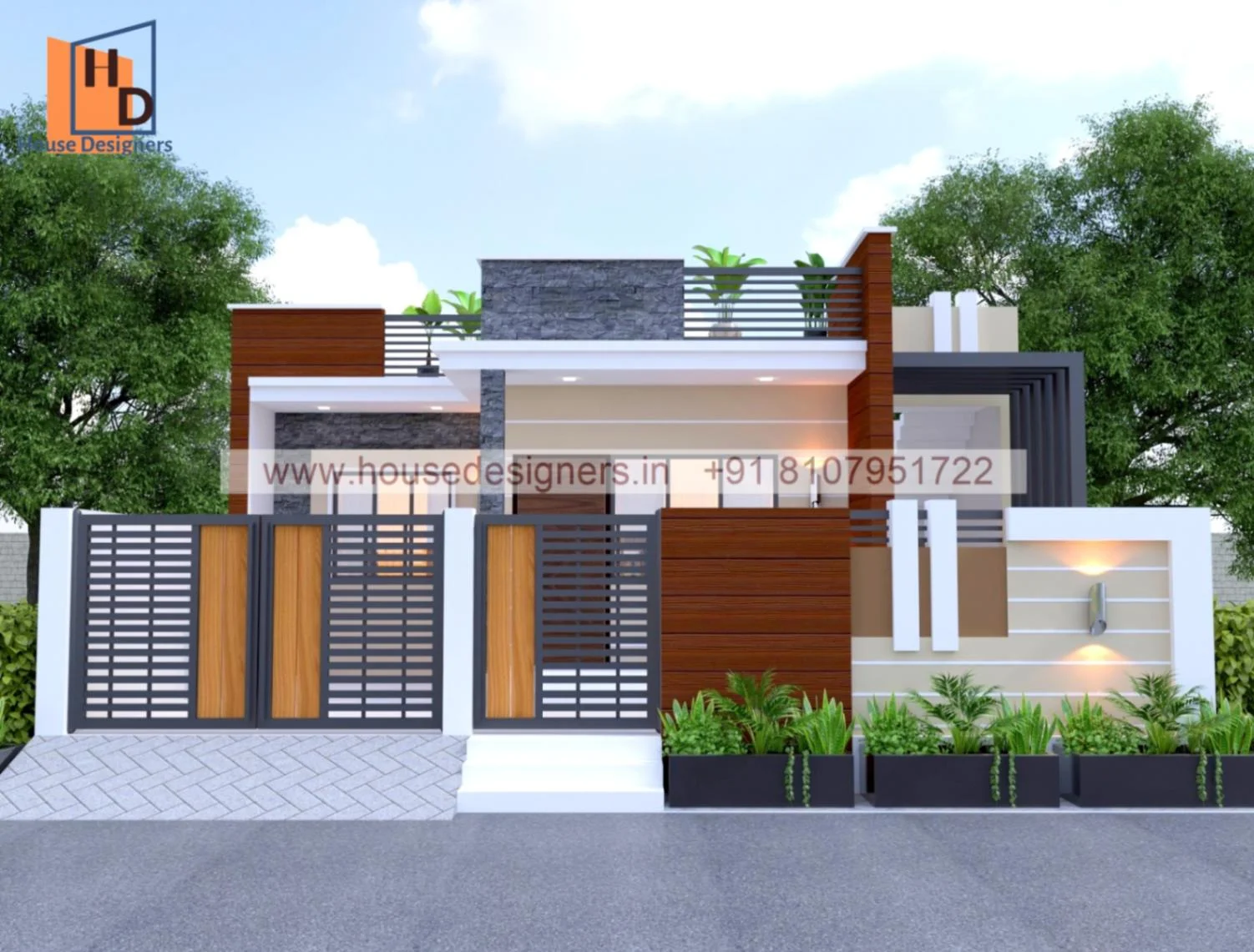 Single Floor House Elevation