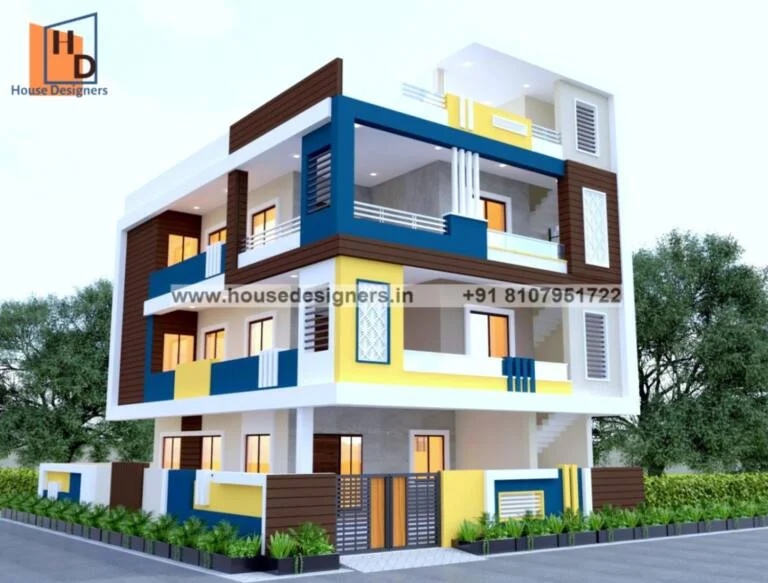 Triple Story House Elevation Designs